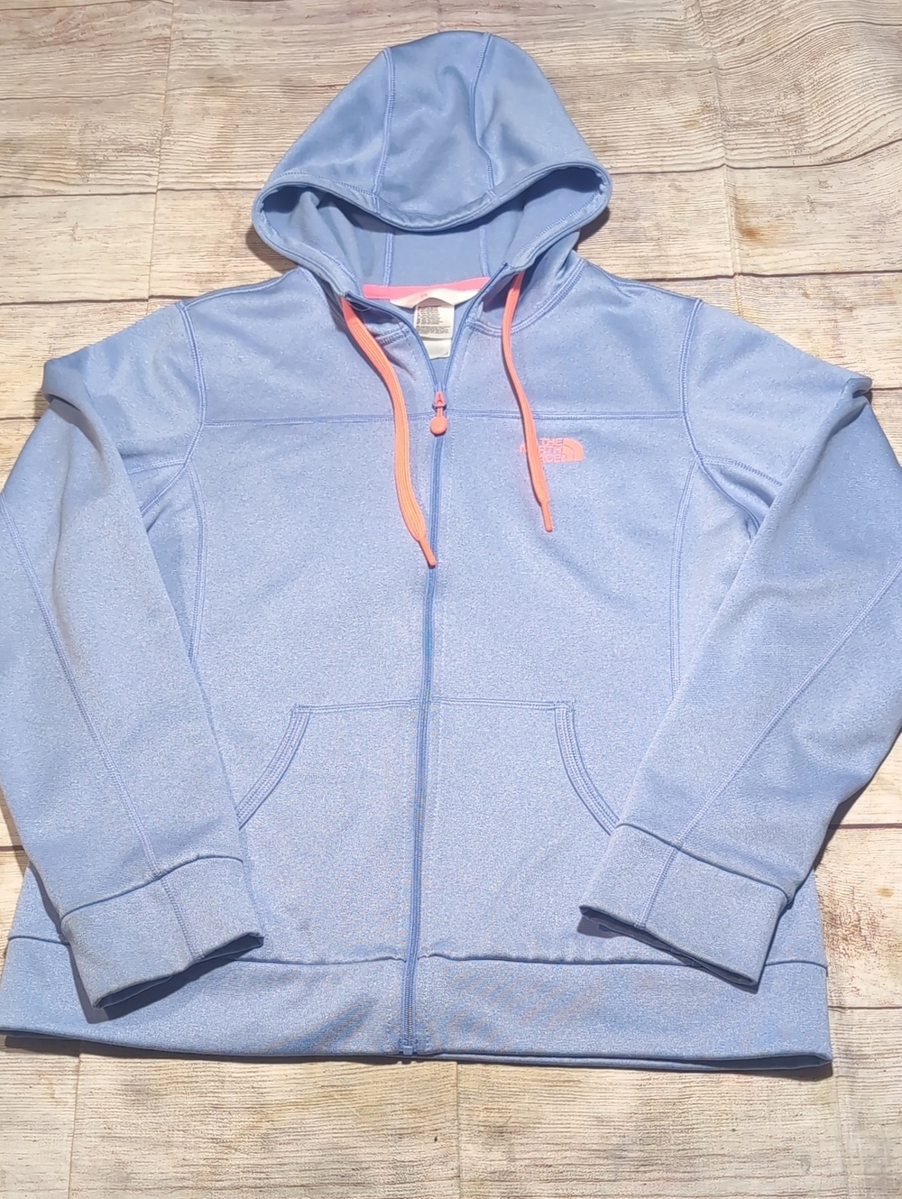 The North Face Women's Lightweight Full Zip Blue Coral Hoodie Size M